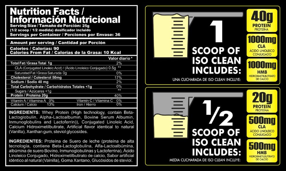 Miniatura 2 de Isoclean Proteína de suero de leche con Hmb